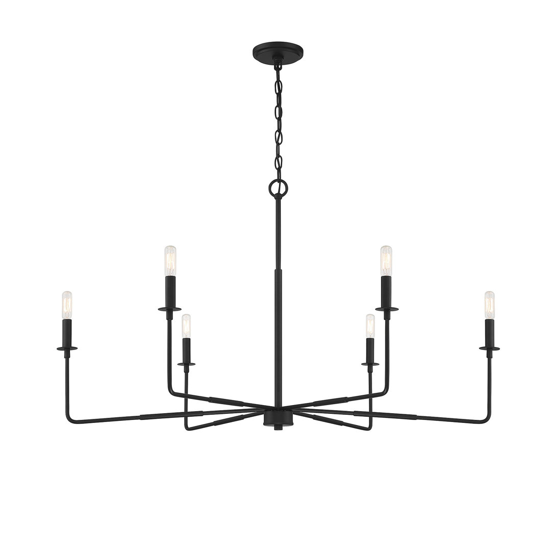 Alysa 6 - Light Candle Style Classic Chandelier
